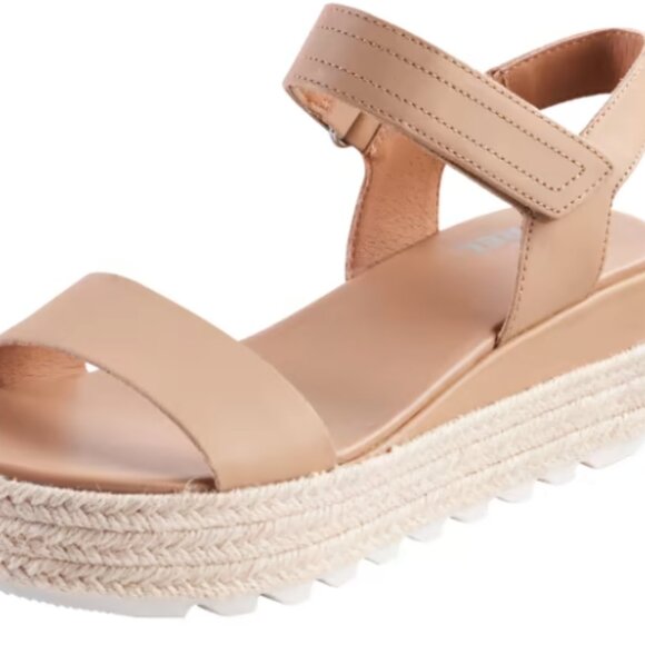 SOREL CAMERON FLATFORM WEDGE SANDAL HONEST BEIGE - Size 6 - Picture 2 of 9